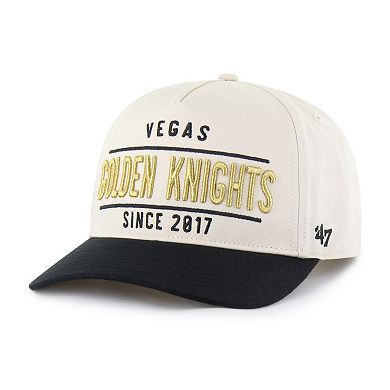 Men's '47 Cream/Black Vegas Golden Knights Expansion Debut Two-Tone Hitch Adjustable Hat