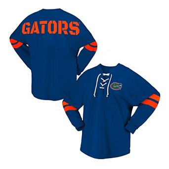 Unisex Spirit Jersey Royal Florida Gators Lace-Up V-Neck Long Sleeve T-Shirt