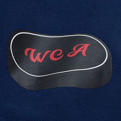 Women's Mitchell & Ness Navy Washington Capitals Crewneck Sweatshirt