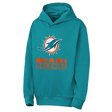 Youth Outerstuff Aqua Miami Dolphins Back to Basics Hoodie