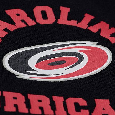 Women's Mitchell & Ness Black Carolina Hurricanes Crewneck Sweatshirt