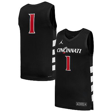Men's Nike #1 Black Cincinnati Bearcats Replica Basketball Jersey