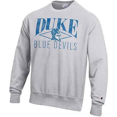 Men's Champion Gray Duke Blue Devils Reverse Weave Fleece Sweatshirt