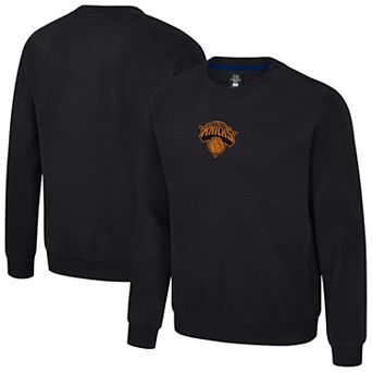 Unisex Stadium Essentials Black New York Knicks Club Level Chenille Sweatshirt