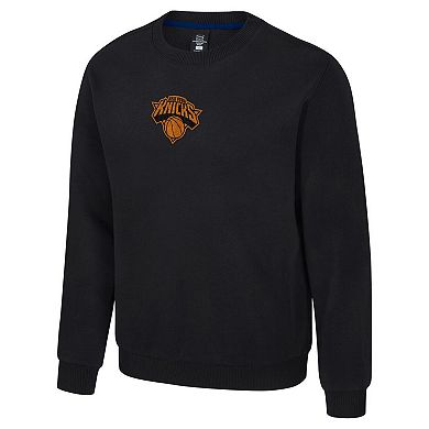Unisex Stadium Essentials Black New York Knicks Club Level Chenille Sweatshirt