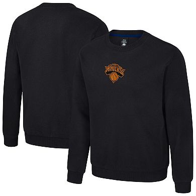 Unisex Stadium Essentials Black New York Knicks Club Level Chenille Sweatshirt
