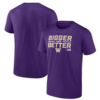 Men's Purple Washington Huskies Big Ten Bigger T-Shirt