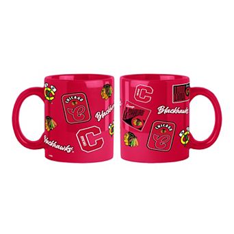Logo Brands Chicago Blackhawks 2-Pack 15oz. Color Mug Set