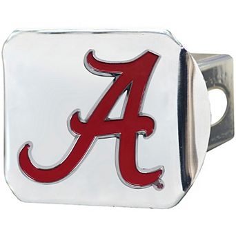 Logo Brands Alabama Crimson Tide Color on Chrome Hitch Cover
