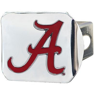Logo Brands Alabama Crimson Tide Color on Chrome Hitch Cover