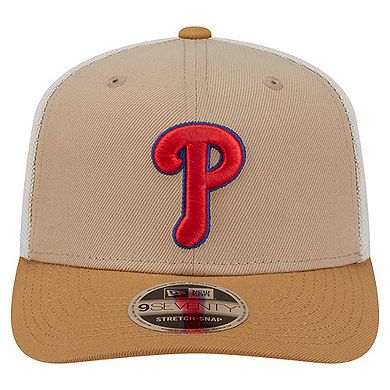 Men's New Era Stone Philadelphia Phillies 9SEVENTY Trucker Adjustable Hat