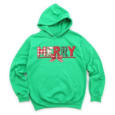 Merry Pattern Quilted Print - Women's Graphic Hoodie