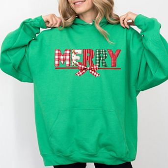 Merry Pattern Quilted Print - Women's Graphic Hoodie