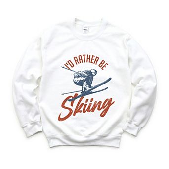 I'd Rather Be Skiing - Women's Graphic Sweatshirt