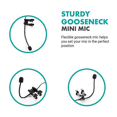 Movo ACM400 Flexible Gooseneck Omnidirectional Microphone for Motovlogging