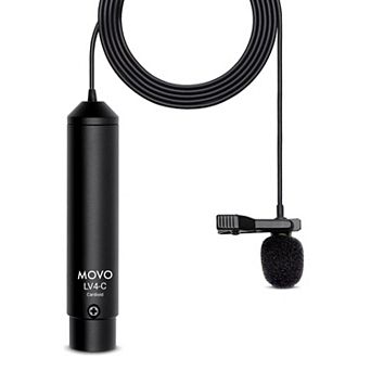 Movo LV4-C Cardioid XLR Lavalier Microphone - Phantom Powered