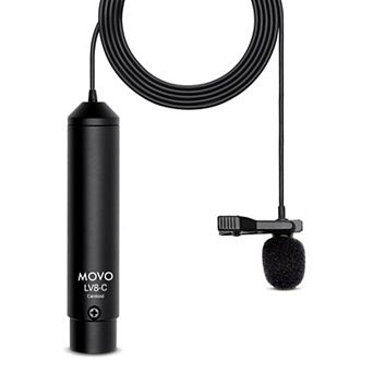 Movo LV8-C Broadcast-Quality XLR Lavalier Mic - Cardioid Condenser