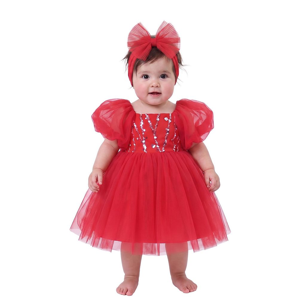 Baby Girl Mid-Season Dress IN Terry Stuff And Beautiful Design
