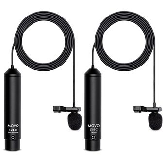 Movo LV4-C Cardioid XLR Lavalier Microphone - Phantom Powered