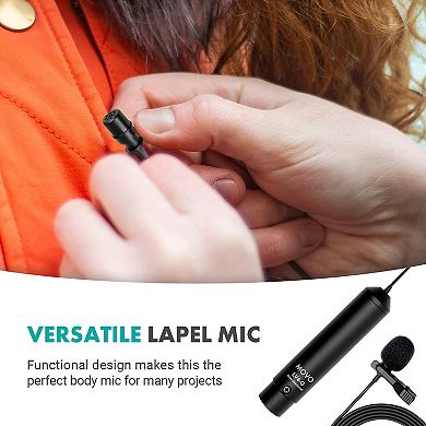 Movo LV4-O Omnidirectional XLR Lavalier Microphone - Phantom Powered