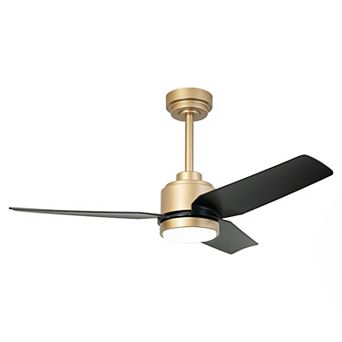 42" Modern Gold ABS 6 Speeds Intergated LED Smart Ceiling Fan with Light and Remote, APP Control