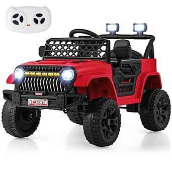 Gymax 12V Kids Ride on Truck Car Battery Powered Toddler Electric Vehicle w/ 3 Speeds Pink