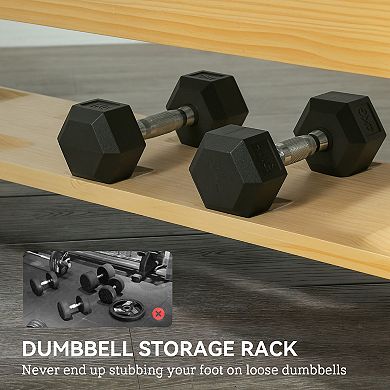 Soozier Adjustable Weight Bench with Rack for Weight Lifting