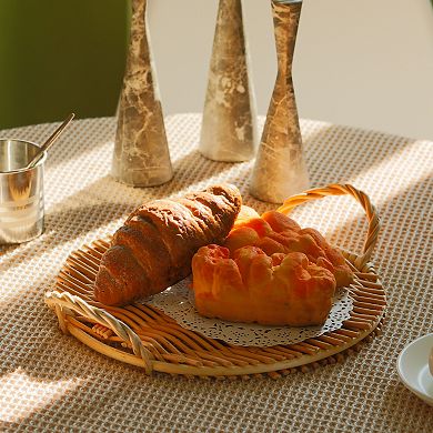 Woven Willow Tray Charger Farmhouse Decorative Centerpiece