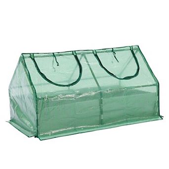 Aoodor 4x2x2 FT Raised Garden Bed with Mini Greenhouse Cover