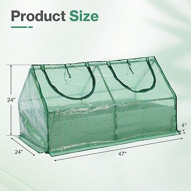 Aoodor 4x2x2 FT Raised Garden Bed with Mini Greenhouse Cover