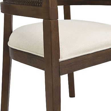 Halea Farmhouse Rubberwood Dining Chairs with Cane Back (Set of 2) by Christopher Knight Home