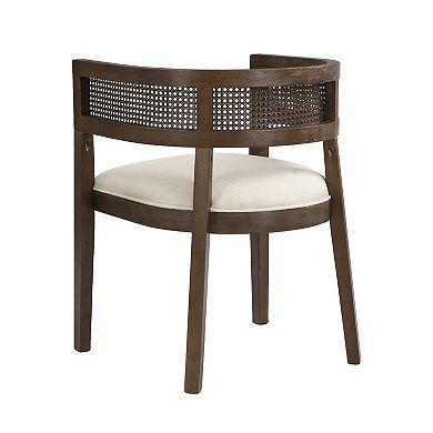 Halea Farmhouse Rubberwood Dining Chairs with Cane Back (Set of 2) by Christopher Knight Home