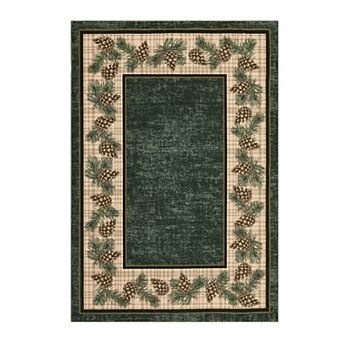Buffalo Plaid Christmas Maachine Washable Area Rug with Rubber Backing Xmas Decor Non Slip Rug