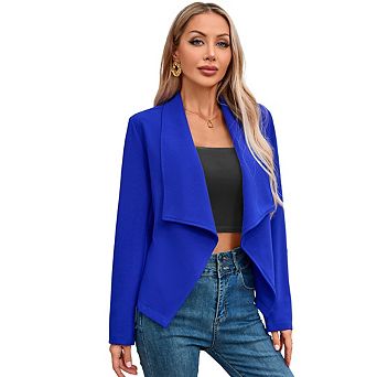 Women's Casual Blazer Lightweight Long Sleeve Open Front Office Jacket