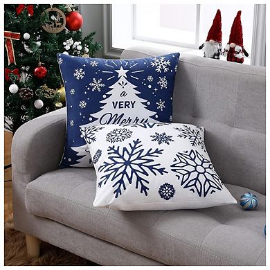 Christmas Pillow Covers Set of 4 Farmhouse Christmas Tree Throw Pillow