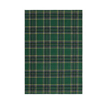 Xmas Buffalo Plaid Machine Washable Rug with Rubber Backing Foldable Christmas Area Rug