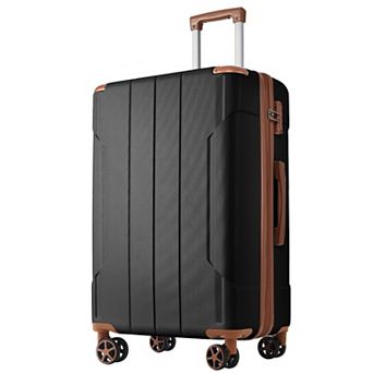 Whisen 24" Expandable ABS Hardshell Checked Luggage Suitcase with 3-Dial TSA Lock, Double Wheels