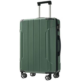 Whisen 24" Expandable ABS Hardshell Checked Luggage Suitcase with 3-Dial TSA Lock, Double Wheels