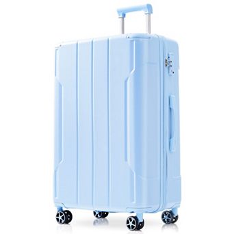 Whisen 24" Expandable ABS Hardshell Checked Luggage Suitcase with 3-Dial TSA Lock, Double Wheels