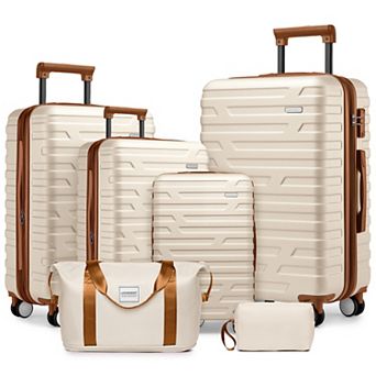 Luggage Sets of 6 Spinner Wheels Suitcases with Duffel Bags