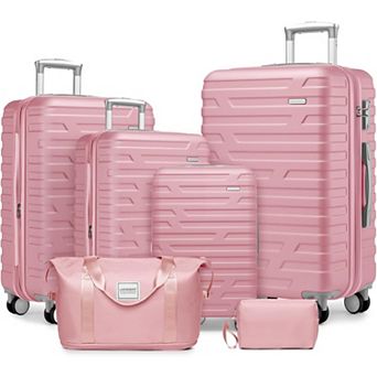 Luggage Sets of 6 Spinner Wheels Suitcases with Duffel Bags