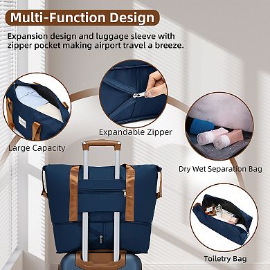 6 Piece Spinner Luggage Sets with Duffel Bags