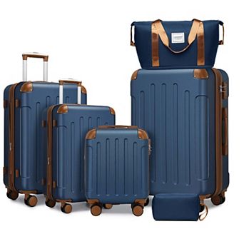 6 pc Spinner Luggage Sets with Duffel Bags