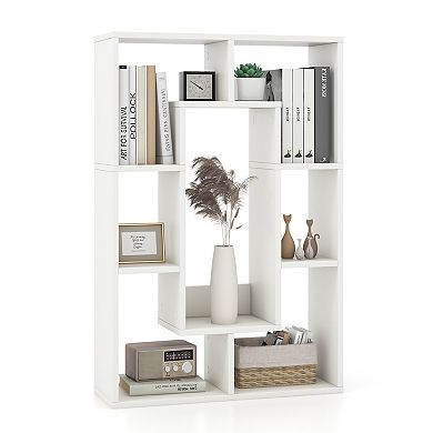 7 Cube Modern Geometric Bookshelf Decorative Open Display Storage Shelf