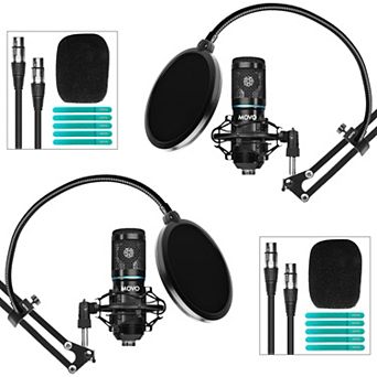 Movo Photo 2-Pack Universal Cardioid Podcasting Microphone Bundle
