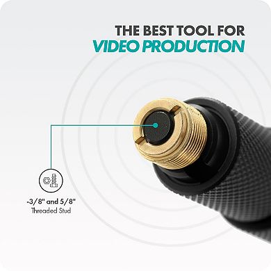 Movo CMP-17C Professional 9.8' Aluminum Boom Pole for Shotgun Microphones with Internal XLR Cable