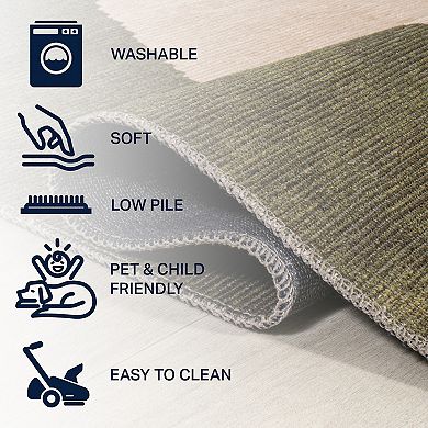 Cirkel Minimalist Geometric Dot Machine-washable Runner Rug