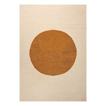 Cirkel Minimalist Geometric Dot Machine-washable Runner Rug