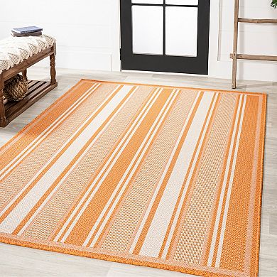 Haynes Modern Double Stripe Indoor/outdoor Area Rug