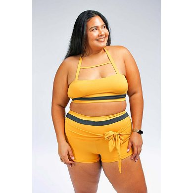 Moe tie-front swim shorts